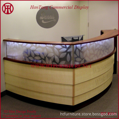 Modern and fashion round curved shop counter design